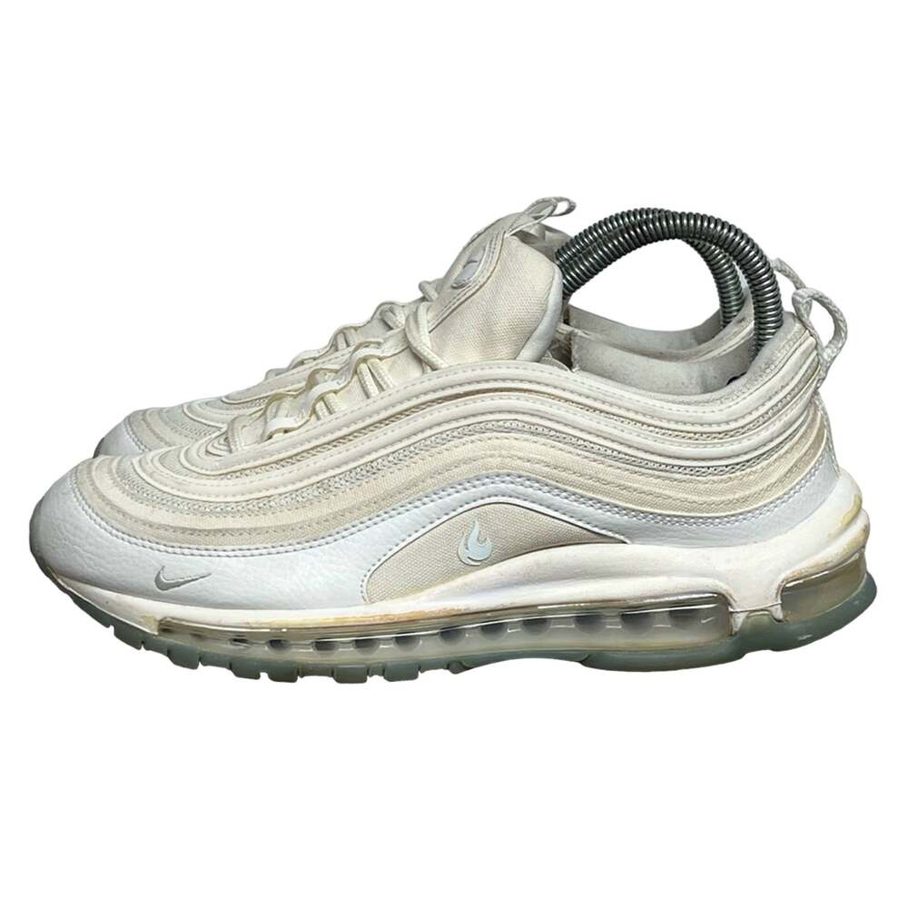 Nike Air Max 97 White Hot Ice Blue Flame CT4526-100 Size 8 Shoes